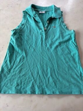 Lacoste Sleeveless Polo Tank Top Teal